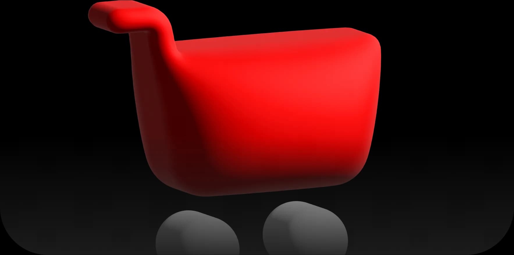 Červený nákupní košík