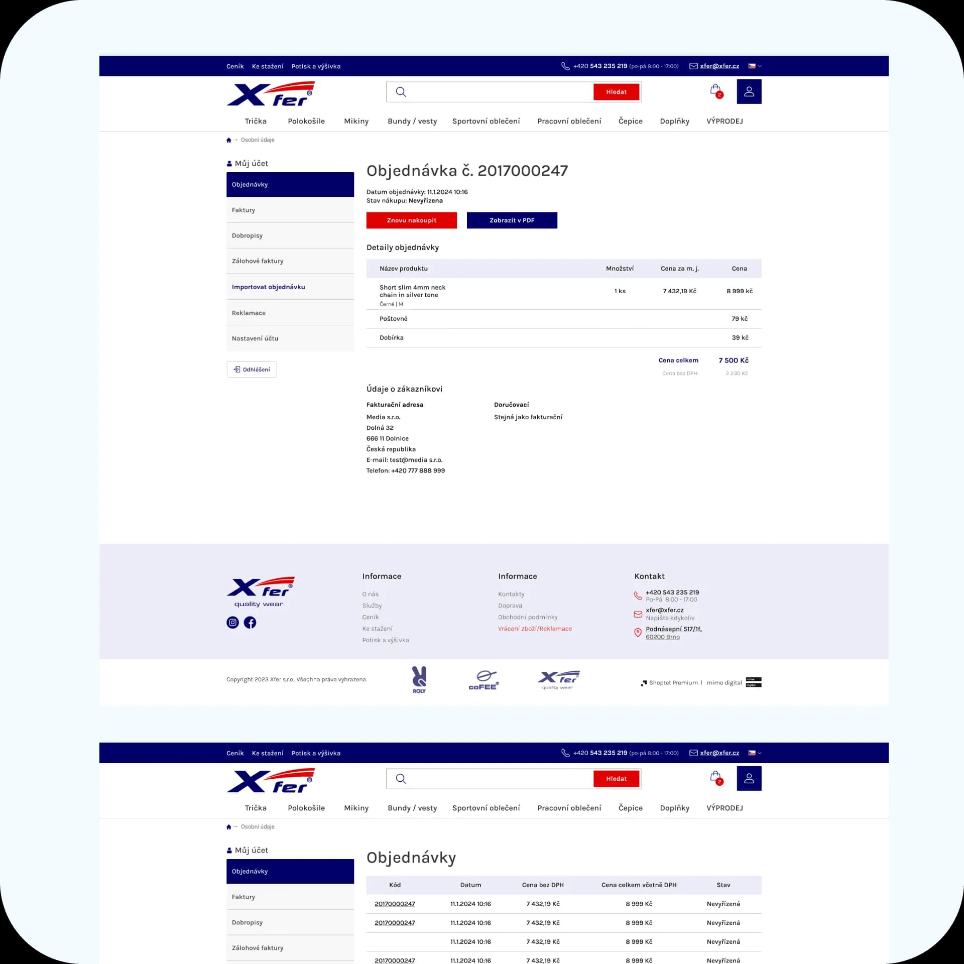 Xfer detail e-shopu 2